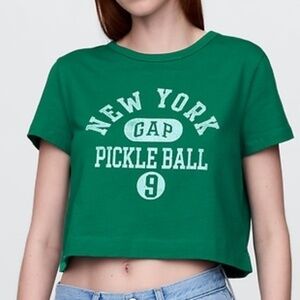 Organic Cotton Ultra Cropped GAP Pickleball Shirt NWT